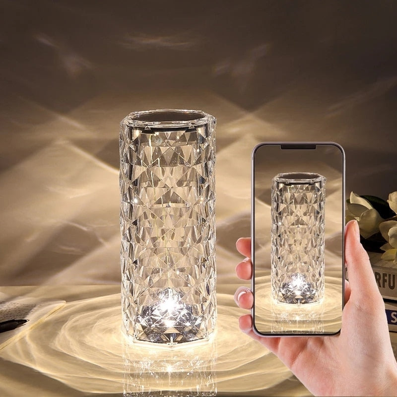USB Rechargeable LED Crystal Lamp